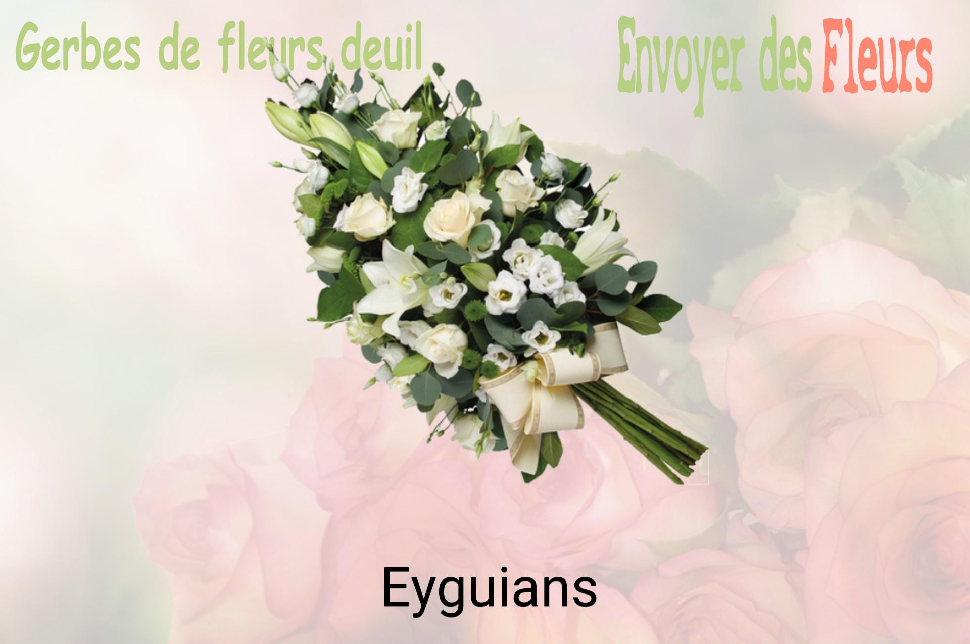 Gerbe de fleurs de deuil livrée à Eyguians